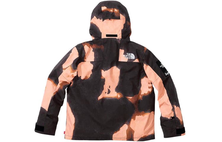 Куртка Supreme x The North Face Bleached Denim Print Mountain Jacket - изображение 2