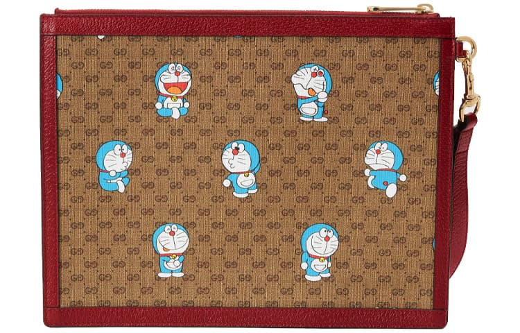 Сумка GUCCI x Doraemon Monogram Canvas Clutch Ebony Red - изображение 4