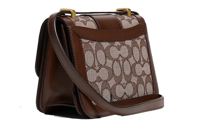 Сумка через плечо COACH Alie 18 Messenger Bag Small Brown Red - изображение 3