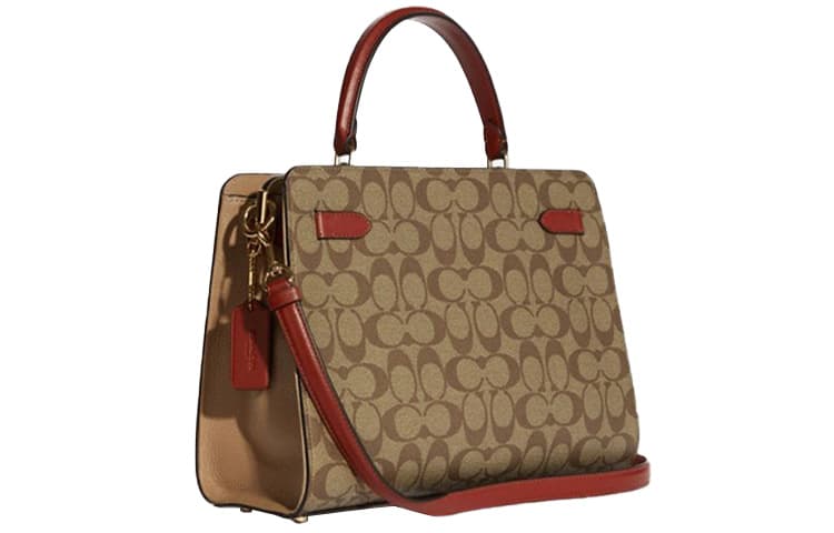 Сумка COACH Lane 32 Tote Bag Khaki White - изображение 2