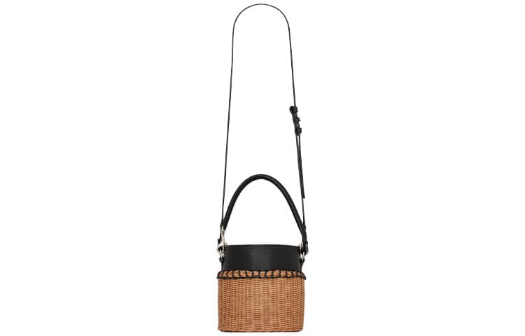 Сумка Saint Laurent Bucket Bag Natural Linen Black - изображение 6