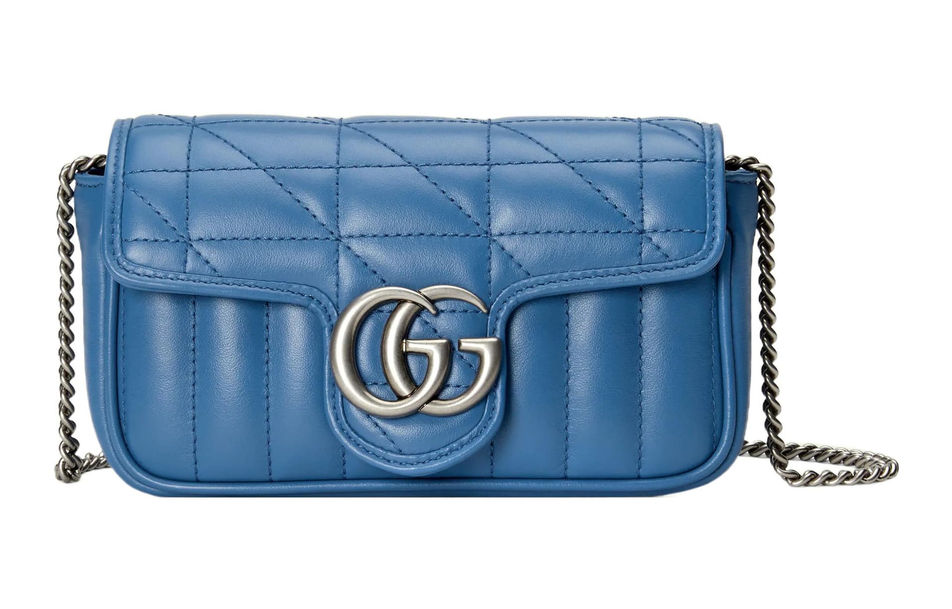 Сумка через плечо Gucci GG Marmont Mini Blue - изображение 1