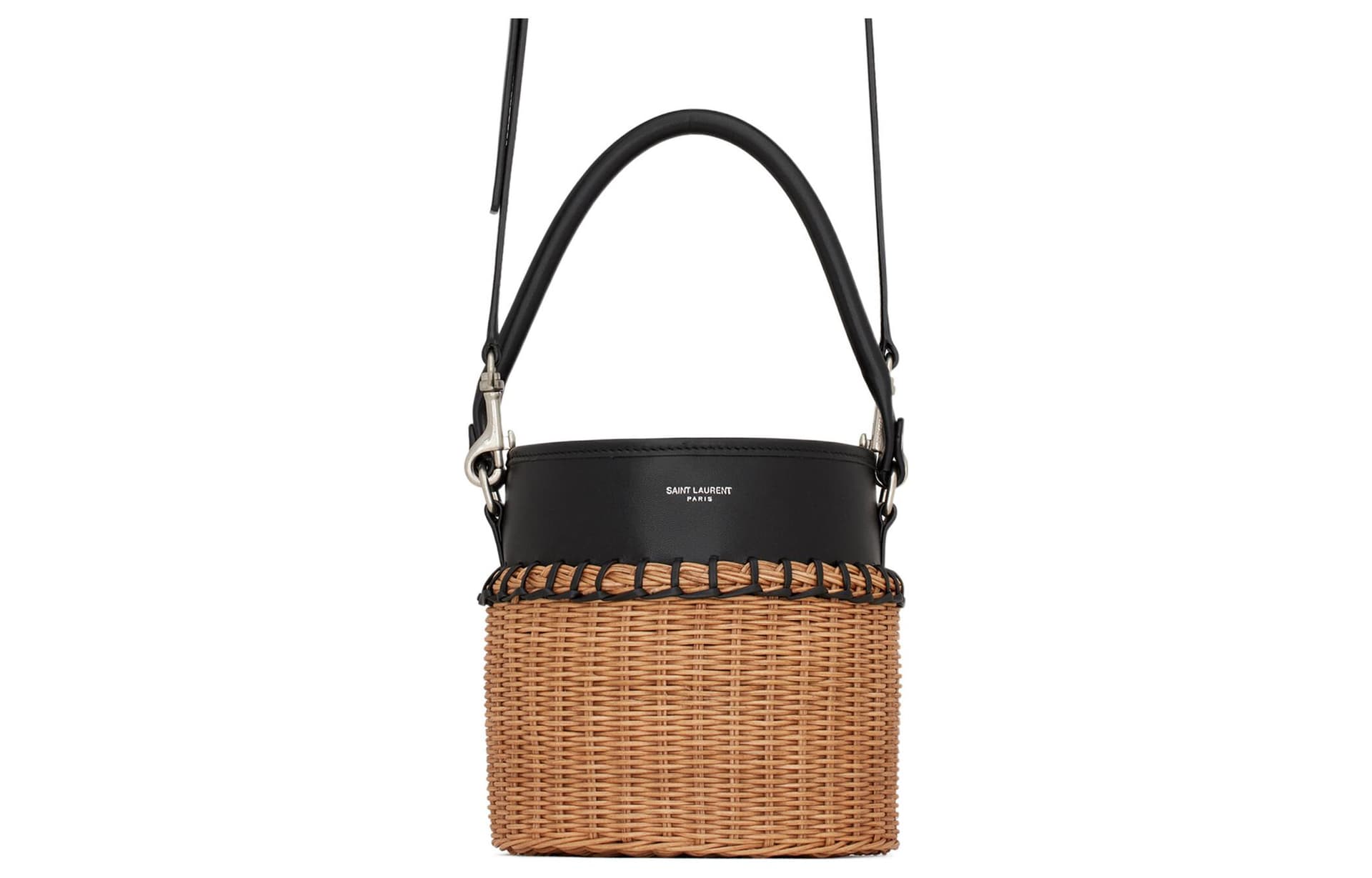 Сумка Saint Laurent Bucket Bag Natural Linen Black - изображение 1