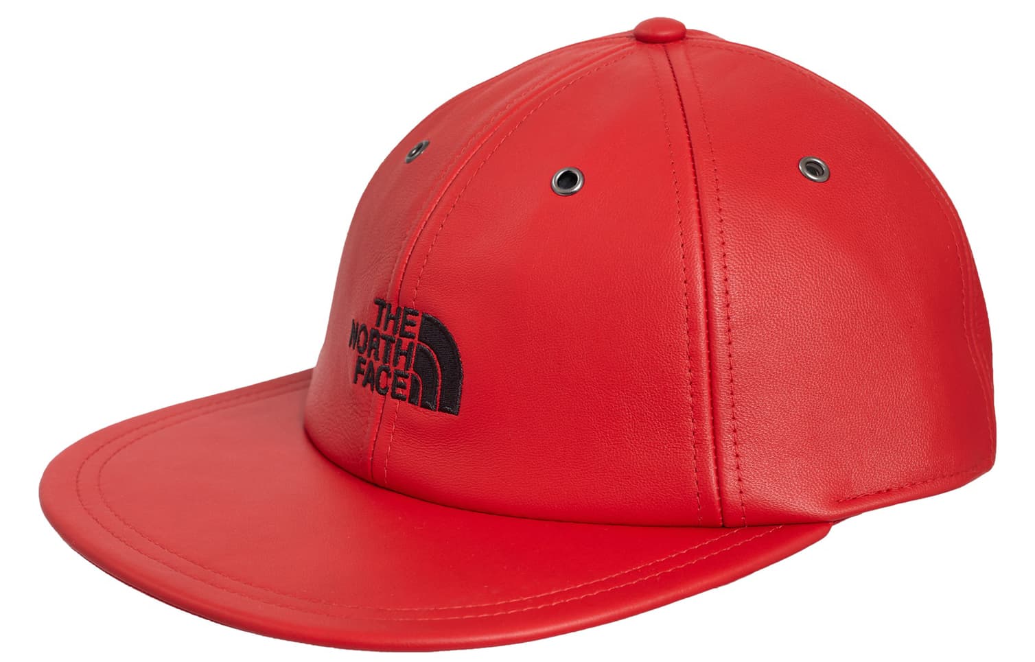 Кепка Supreme FW18 The North Face Leather 6-Panel Red - изображение 1