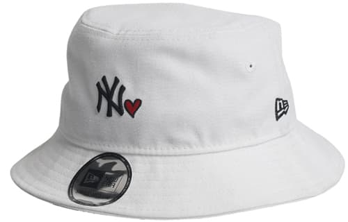 Панама New Era NY Heart Embroidery Bucket Hat White - изображение 2