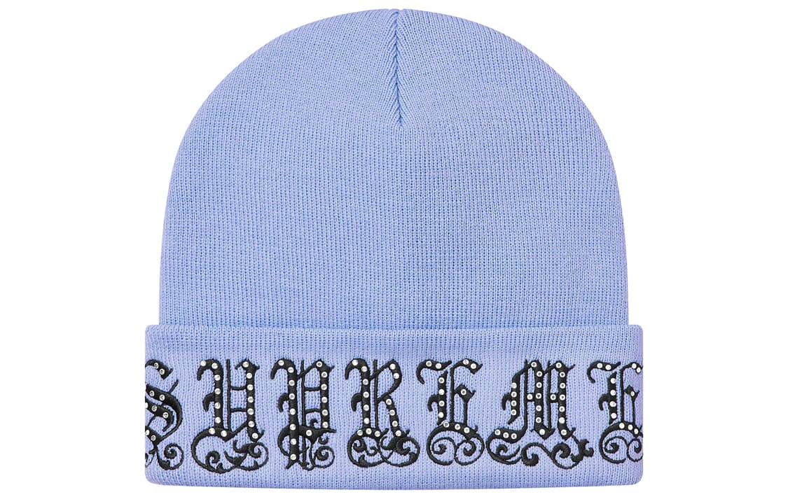 Шапка Supreme Week 8 Old English Rhinestone Beanie - изображение 2
