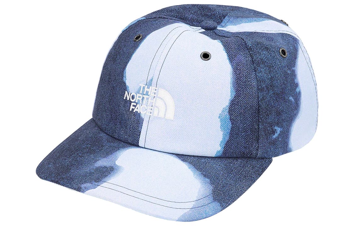 Кепка Supreme The North Face Bleached Denim Print 6-Panel - изображение 1