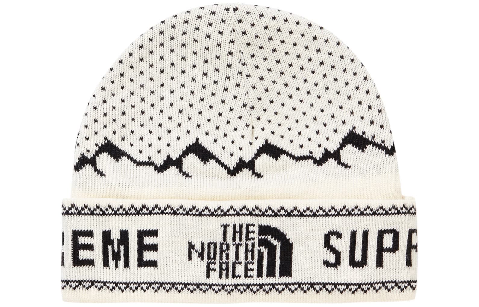 Шапка Supreme FW18 The North Face Fold Beanie White - изображение 1