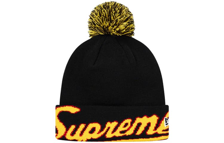 Шапка Supreme FW19 Week 3 x New Era Script Cuff Beanie logo - изображение 1