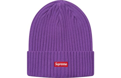 Шапка Supreme SS19 Overdyed Beanie Purple Box Logo - изображение 1