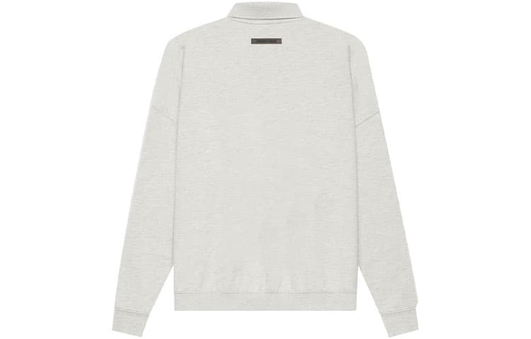 Кофта Fear of God Essentials SS21 Long Sleeve French Terry Polo Light Heather Oatmeal polo - изображение 2