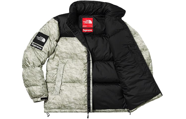 Зимняя куртка Supreme x The North Face Paper Print Nuptse Jacket - изображение 2