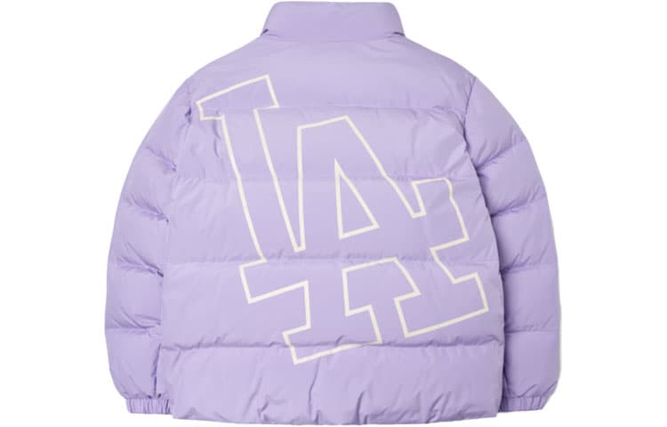 Зимняя куртка MLB Logo Puffer Jacket Light Purple - изображение 2