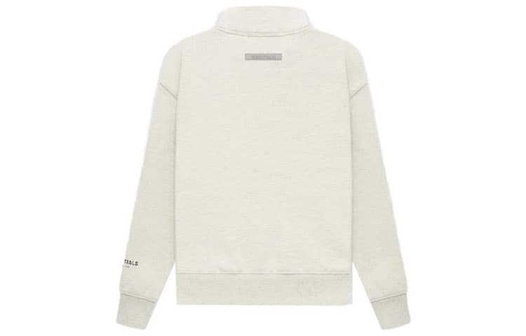 Fear of God Essentials FW21 Kids Pullover Mockneck Light Heather Oatmeal Logo - изображение 2