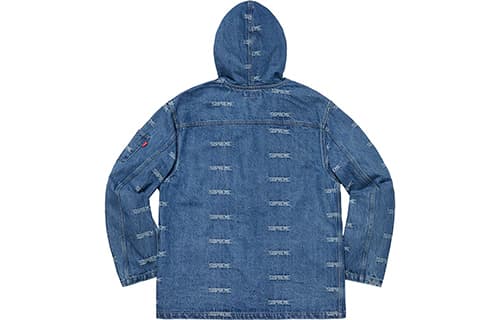 Джинсовая куртка Supreme SS19 Logo Denim Turnout Jacket - изображение 2