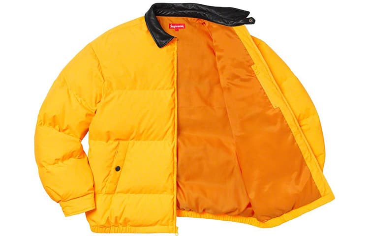 Зимняя куртка Supreme FW19 Week 12 Leather Collar Puffy - изображение 2