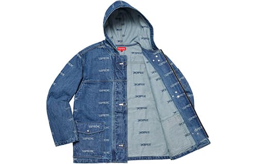 Джинсовая куртка Supreme SS19 Logo Denim Turnout Jacket - изображение 3