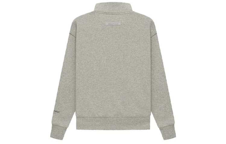 Fear of God Essentials FW21 Kids Pullover Mockneck Dark Heather Oatmeal Logo - изображение 2
