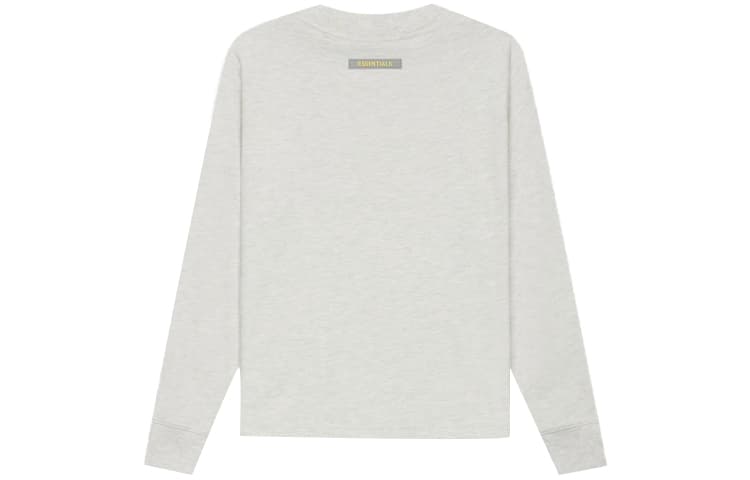 Кофта Fear of God Essentials SS21 Kids Long Sleeve Tee Light Heather Oatmeal LogoT - изображение 2