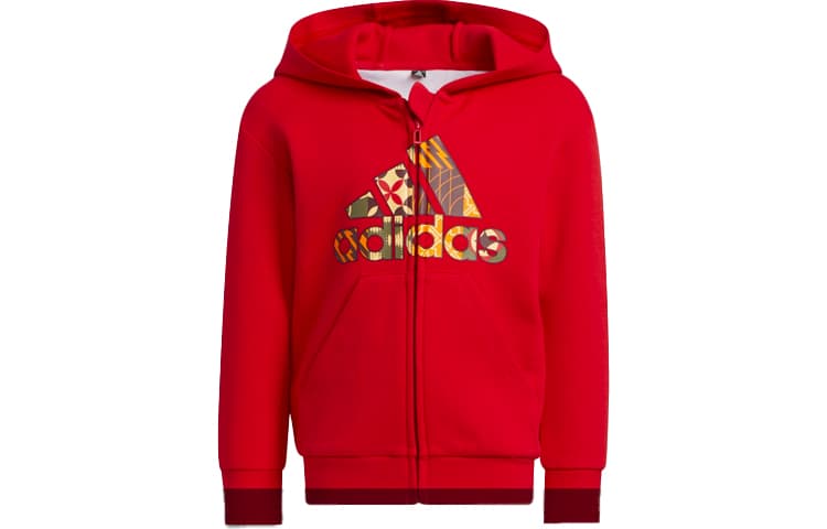adidas Lunar New Year Hoodie Set Kids Red - изображение 2
