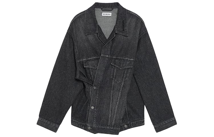 Balenciaga FW21 Denim Jacket Black - изображение 3