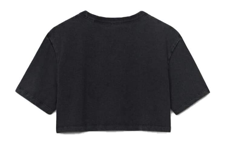 Alexander Wang Logo Cropped T-Shirt Black - изображение 2