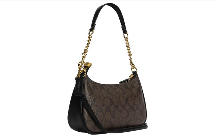 Сумка через плечо COACH Teri 25 Brown Black - изображение 2