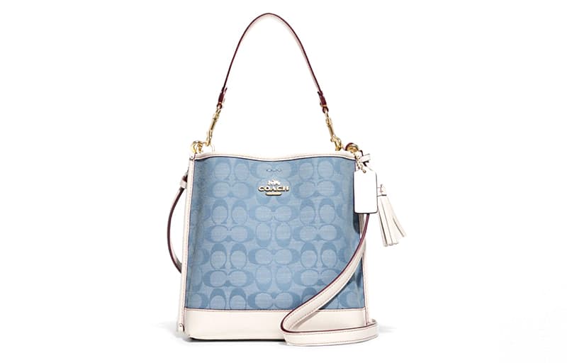 Мини-сумка COACH Mollie 22 Bucket Bag Blue Signature - изображение 1