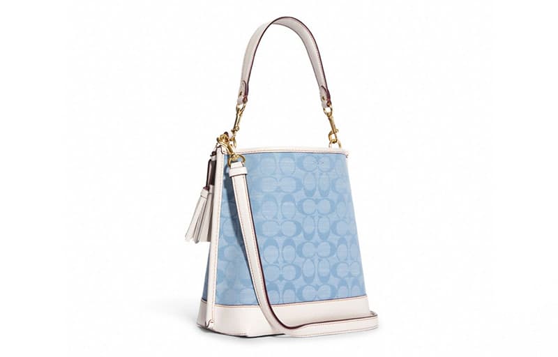 Мини-сумка COACH Mollie 22 Bucket Bag Blue Signature - изображение 2