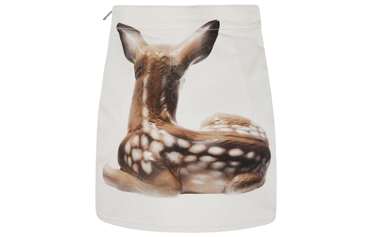 Burberry Animal Print Denim Skirt White - изображение 2