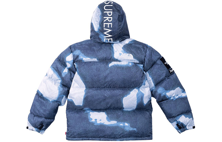 Куртка Supreme x The North Face Bleached Denim Nuptse Jacket - изображение 2