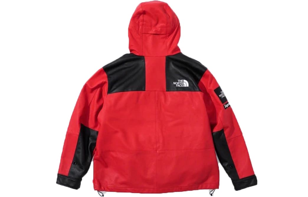 Кожаная куртки Supreme x The North Face FW18 Red - изображение 2
