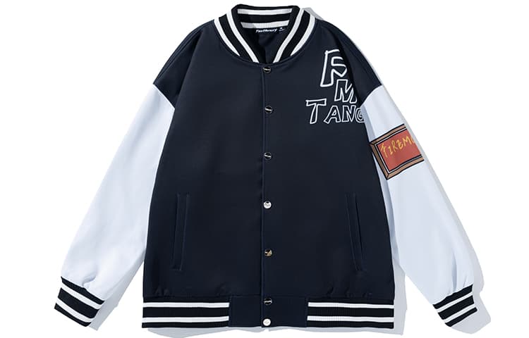 Бомбер FireMonkey Baseball Jacket Black White - изображение 2