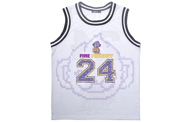 Баскетбольная майка FireMonkey Pixel Cartoon Basketball Vest Grey Blue - изображение 2