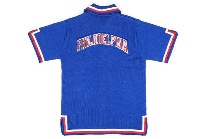 Кофта Mitchell & Ness x CLOT Retro Cardigan 76ers Blue - изображение 2