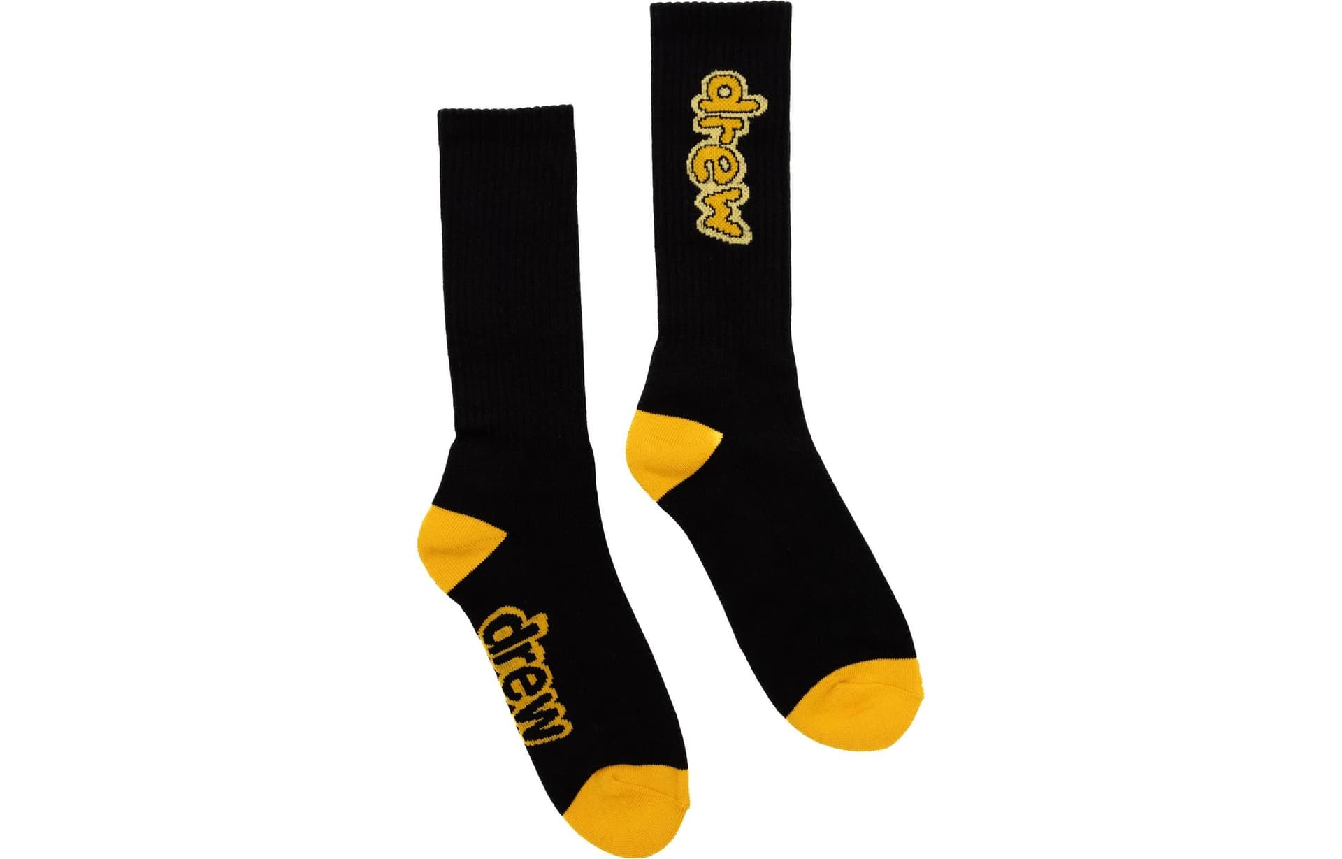 Носки Drew House logo 2 Pack Cartoon Font Socks WhiteBlack 2 - изображение 3