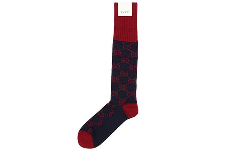 Носки GUCCI FW22 Colorblock Socks Navy Blue - изображение 2