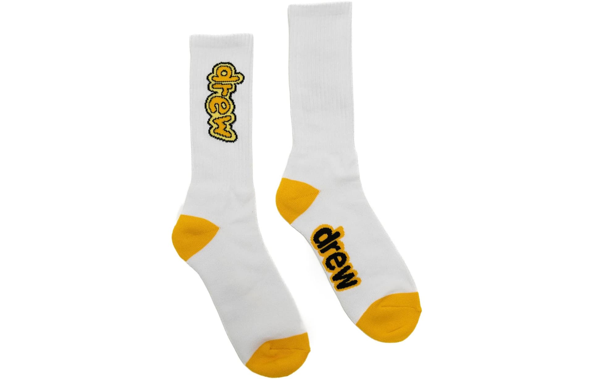 Носки Drew House logo 2 Pack Cartoon Font Socks WhiteBlack 2 - изображение 5