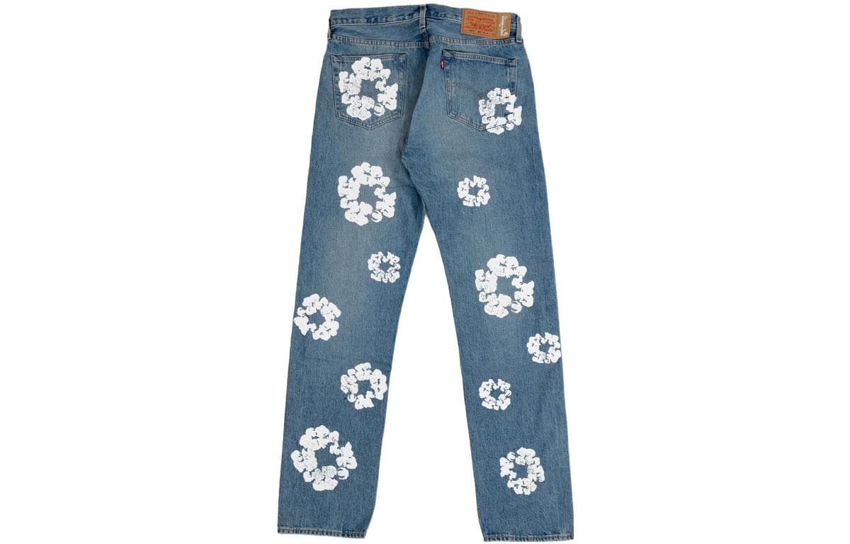 Штаны Denim Tears Floral Print Jeans - изображение 2