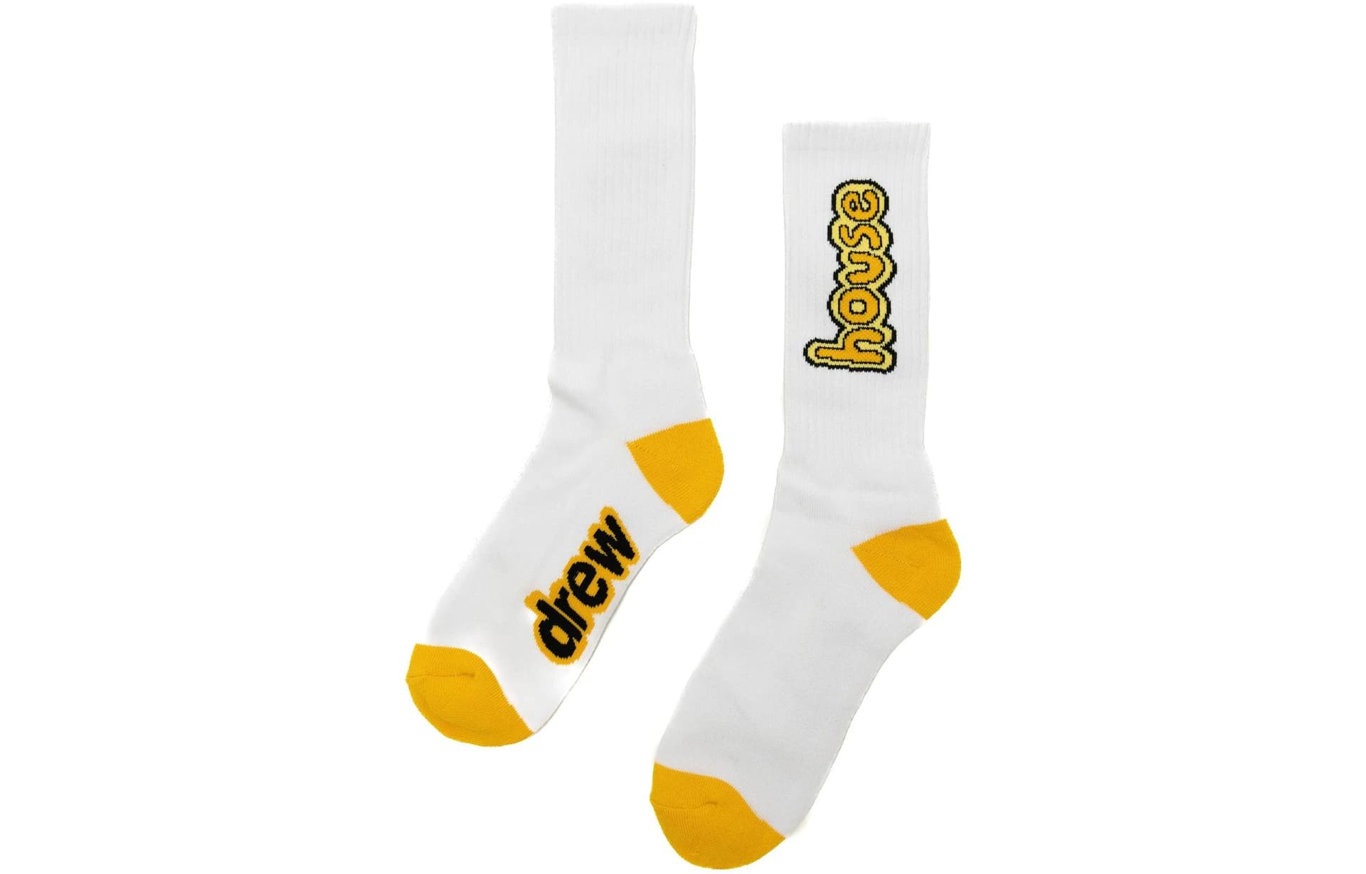 Носки Drew House logo 2 Pack Cartoon Font Socks WhiteBlack 2 - изображение 4