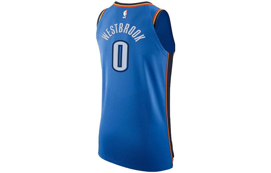 Баскетбольная майка Nike NBA Thunder Westbrook 0 Jersey Blue - изображение 2