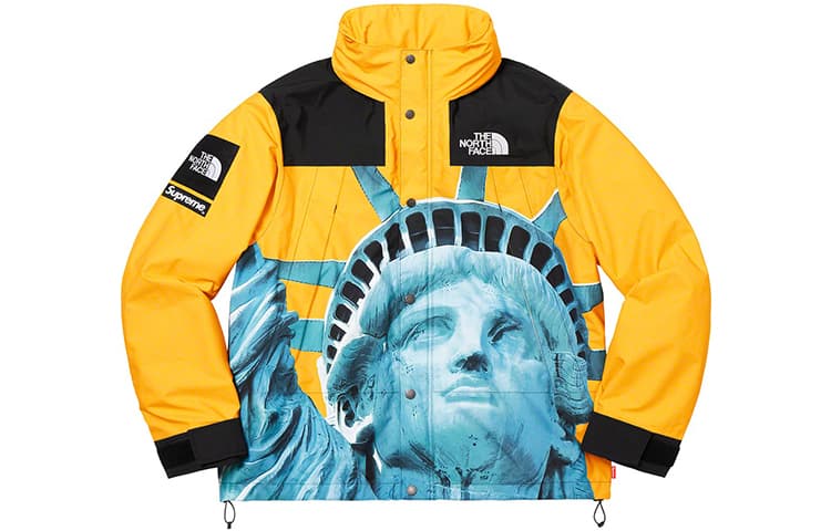 Демисезонная куртка Supreme x The North Face Statue of Liberty Jacket Yellow - изображение 2