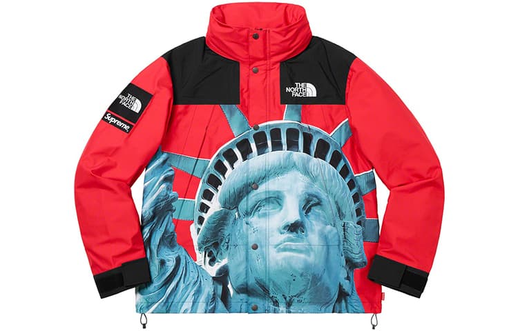 Демисезонная куртка Supreme x The North Face Statue of Liberty Jacket Red - изображение 2