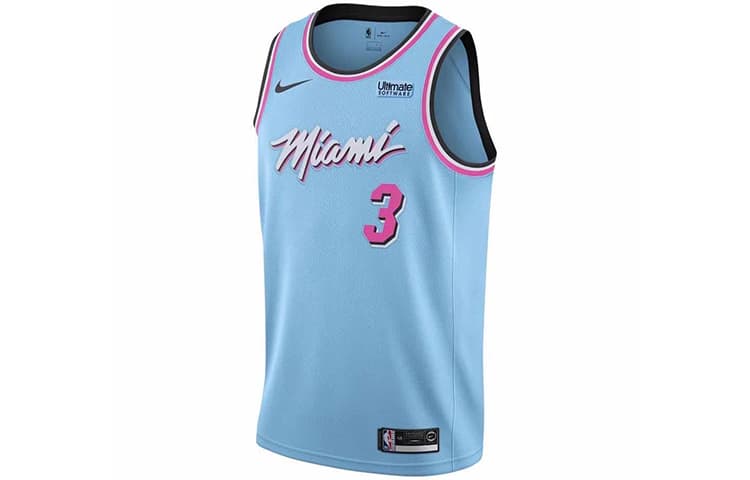 Баскетбольная майка Nike NBA City Edition Wade 3 Blue - изображение 3