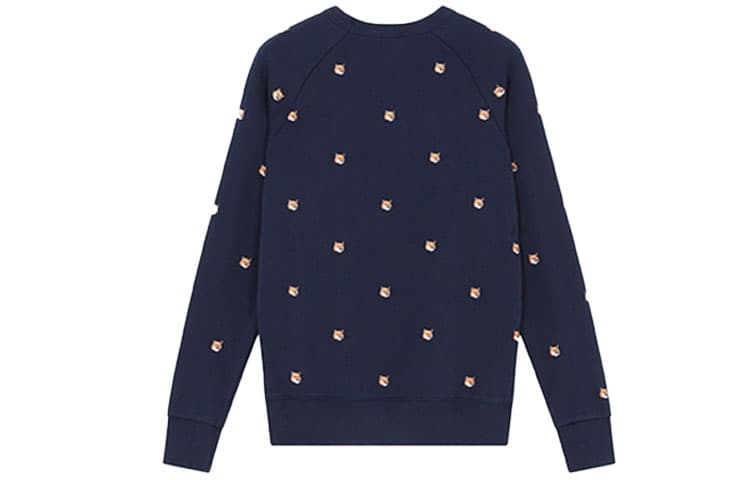 Кофта Maison Kitsune Fox Head Embroidered Sweatshirt Navy - изображение 2