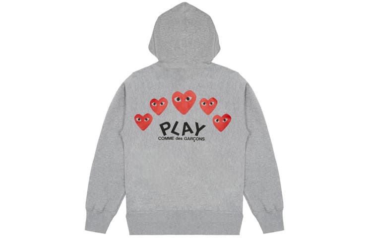 Худи CDG Play Hoodie Grey - изображение 2