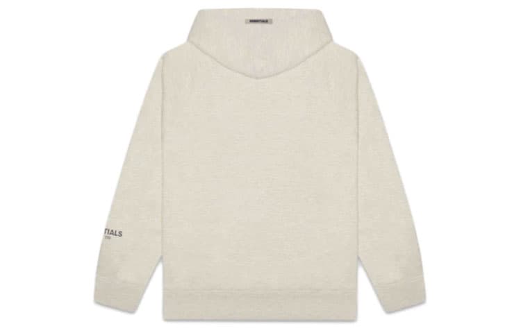 Худи Fear of God Essentials FW20 3D Silicon Applique Pullover Hoodie Heather Oatmeal Logo - изображение 2