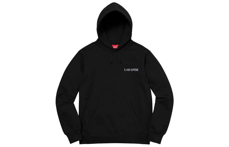 Кофта Supreme FW19 Week 6 1-800 Hooded Sweatshirt - изображение 2