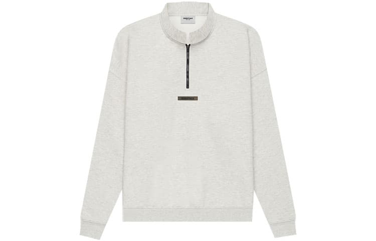 Худи Fear of God Essentials SS21 Mockneck Half Zip Light Heather Oatmeal - изображение 2