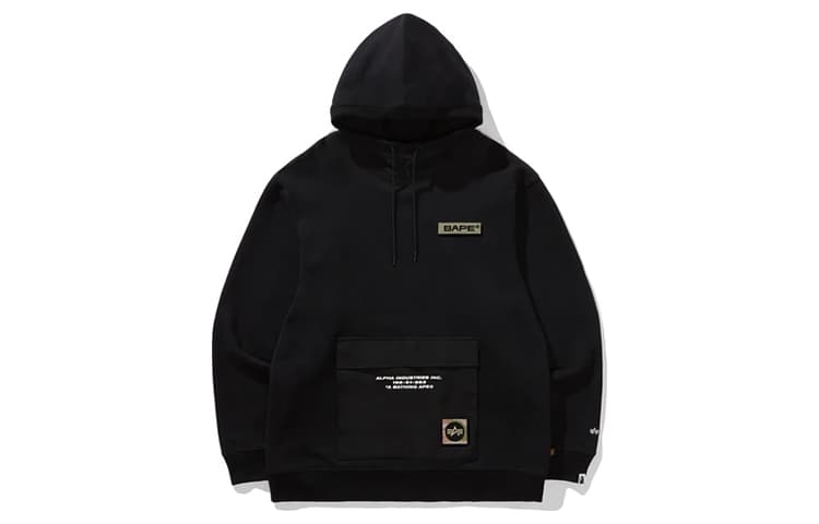 Худи BAPE x ALPHA INDUSTRIES Logo - изображение 2